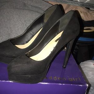 Suede Black heels